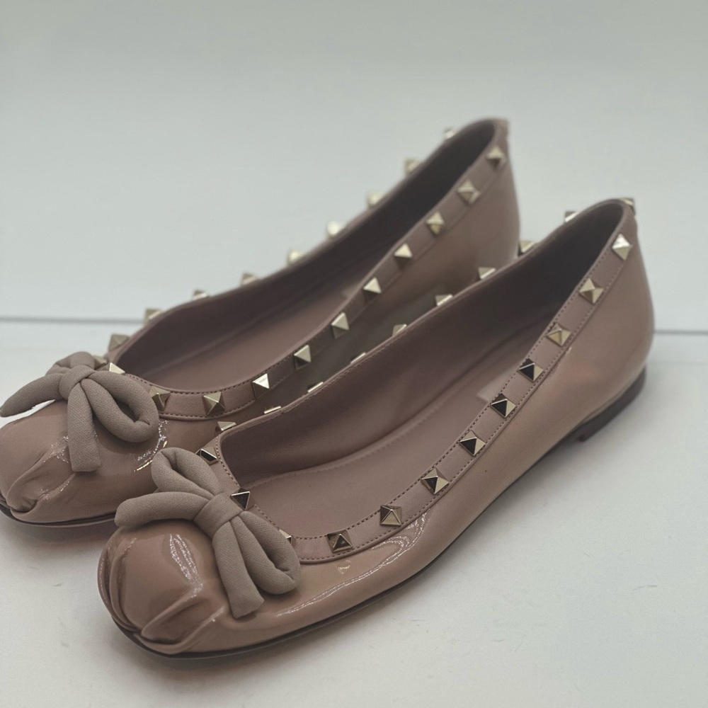 Studded Bow Ballet Flats VALENTINO new 39.5
